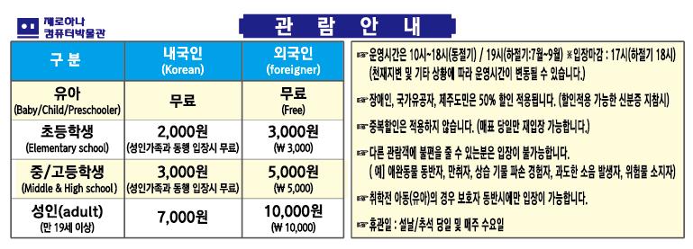 제로하나 컴퓨터박물관 관람안내